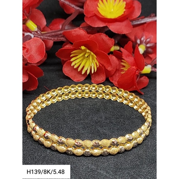 Gelang dubai fashion kadar 375/8k gram ringan