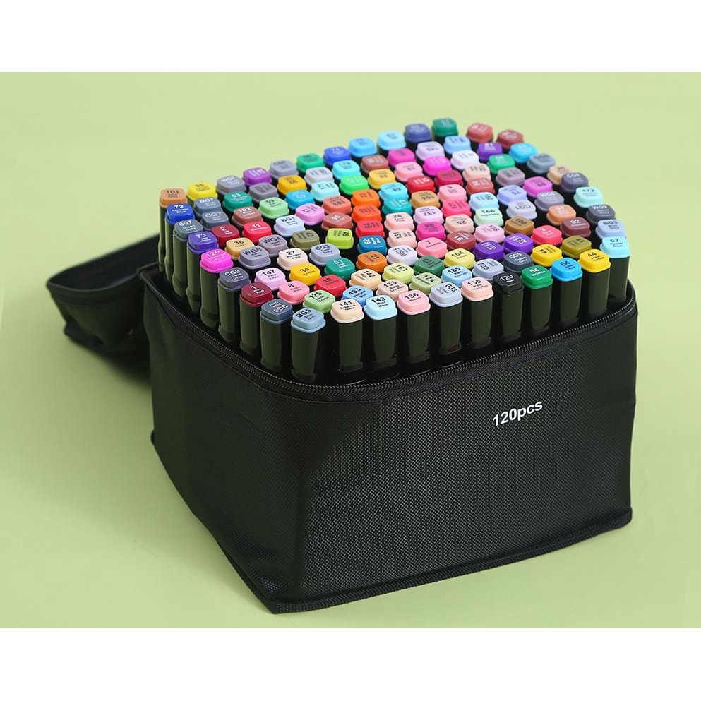 

WE TouchFive 120Pcs Warna Sketsa Spidol Umum General Marker Set Animation Markers / Sketch Twin Market Set Spidol