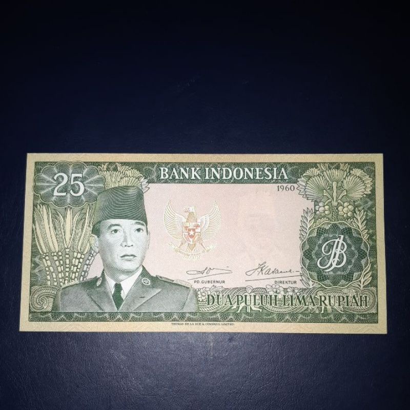 25 Rupiah seri Sukarno unc