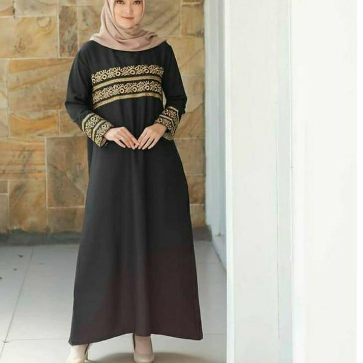 Promosi Menarik--Anisa Abaya / Gamis Bordir Wanita / Gamis Abaya Muslimah / Baju Muslim / Size M-L-X