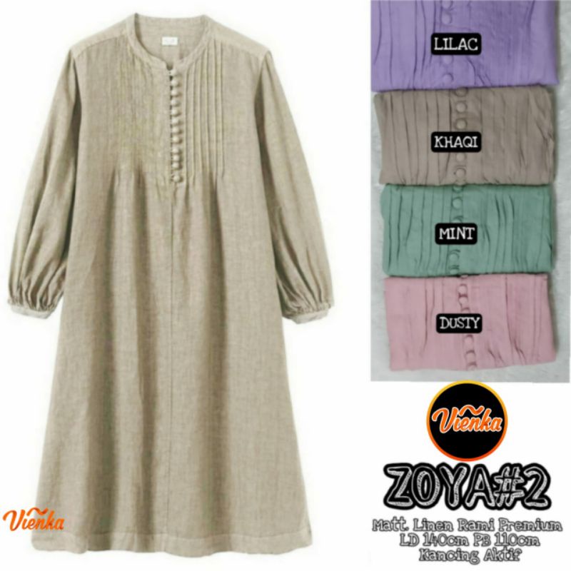 Zoya tunik jumbo linen premium
