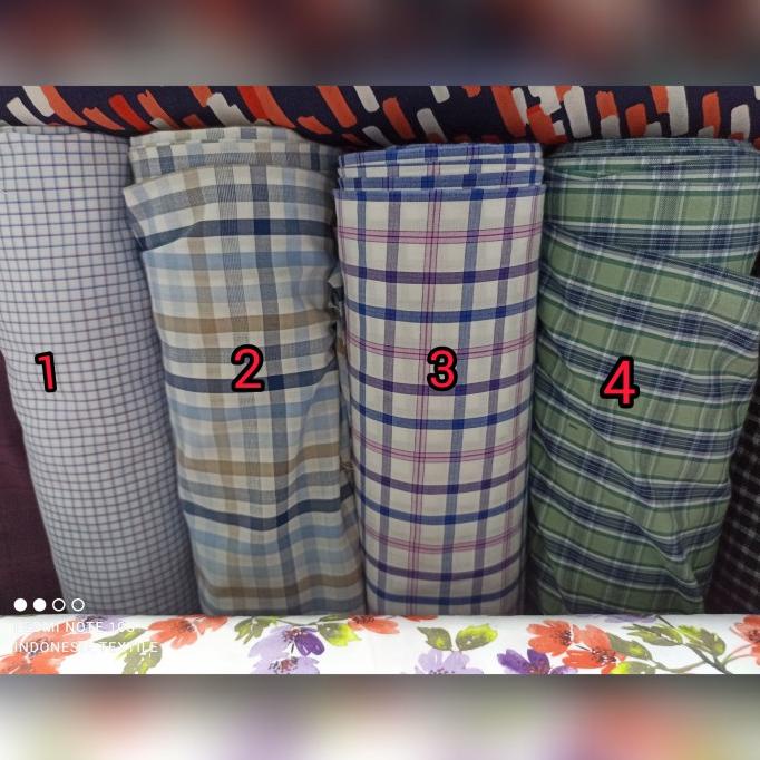 katun kotak italy/katun yarndyed/bahan kmeja/bahan baju koko/kain/20
