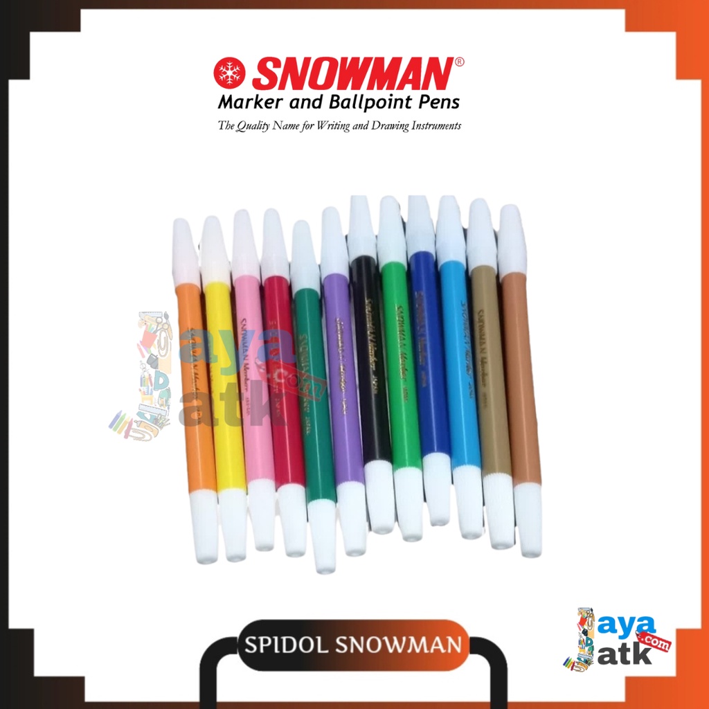 

Spidol Kecil / Marker - Snowman Marker 12 Warna MURAH - set