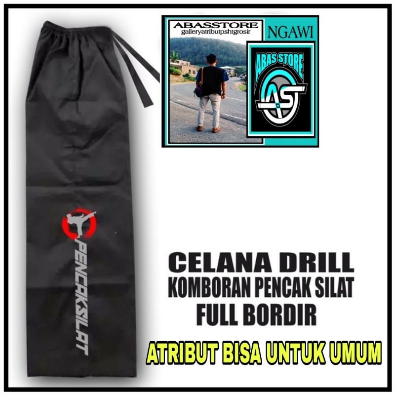 Celana Komprang Bordir | PENCAKSILAT | Celana Nagata Bordir Motif Pencaksilat | Celana Komboran Bord