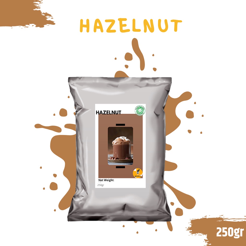 BUBUK MINUMAN RASA HAZELNUT 250GR / SERBUK MINUMAN ANEKA RASA / BUBUK MINUMAN KEKINIAN / MINUMAN INSTAN / BOBA DRINKS