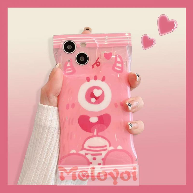 Soft Case Pelindung Motif Kartun Monster Untuk iPhone 11 14 12 13 Pro Max 7Plus 8Plus XR 6 6s 7 8 14 Plus X XS Max SE 2020