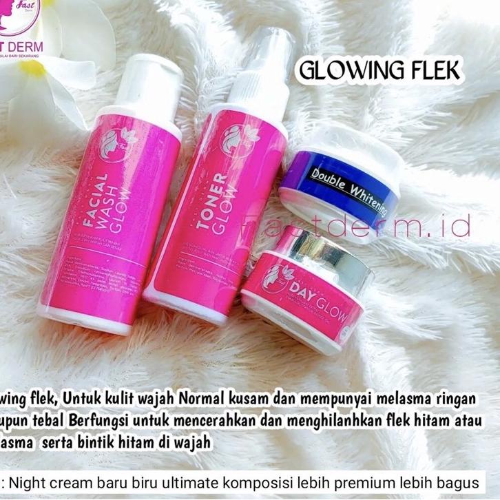 KODE-KU22 FAST DERM PAKET GLOWING FLEK / PAKET BW1FastDerm PEMUTIH WAJAH BPOM Khusus minggu ini