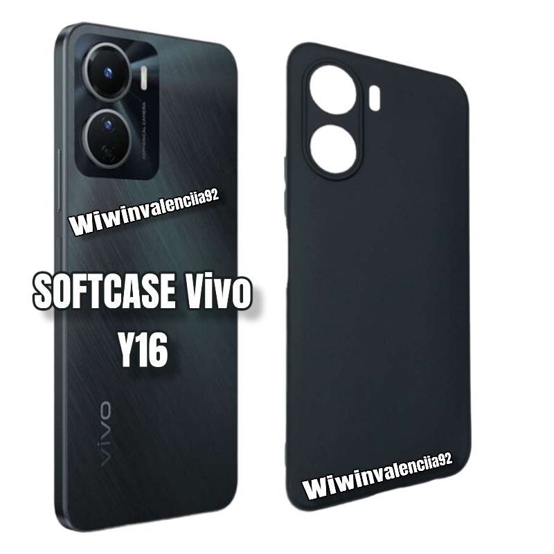 Case BLACK [HITAM] Vivo Y02 Y02T Y16 Y22 Y35 Y36 5G 4G Y15 Y15s Y02s Y01 Y75 T1 T1Pro Softcase Gelap Premium/Silikon Casing Belakang Super Thin Protecth-Ada Pelindung Kamera(Lensa Camera)/Soft Protection Anti Jamur S Y 16 s Y15 s 4G 5G PRO Plastik Karet