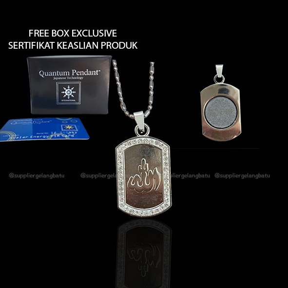 KALUNG ALLAH Quantum Pendant Gold Silver Bulat Persegi Panjang New Model