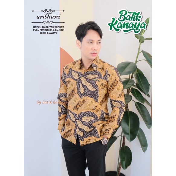 ARDHANI Batik Pria Berlapis Furing Bahan Katun Berkualitas Ekspor