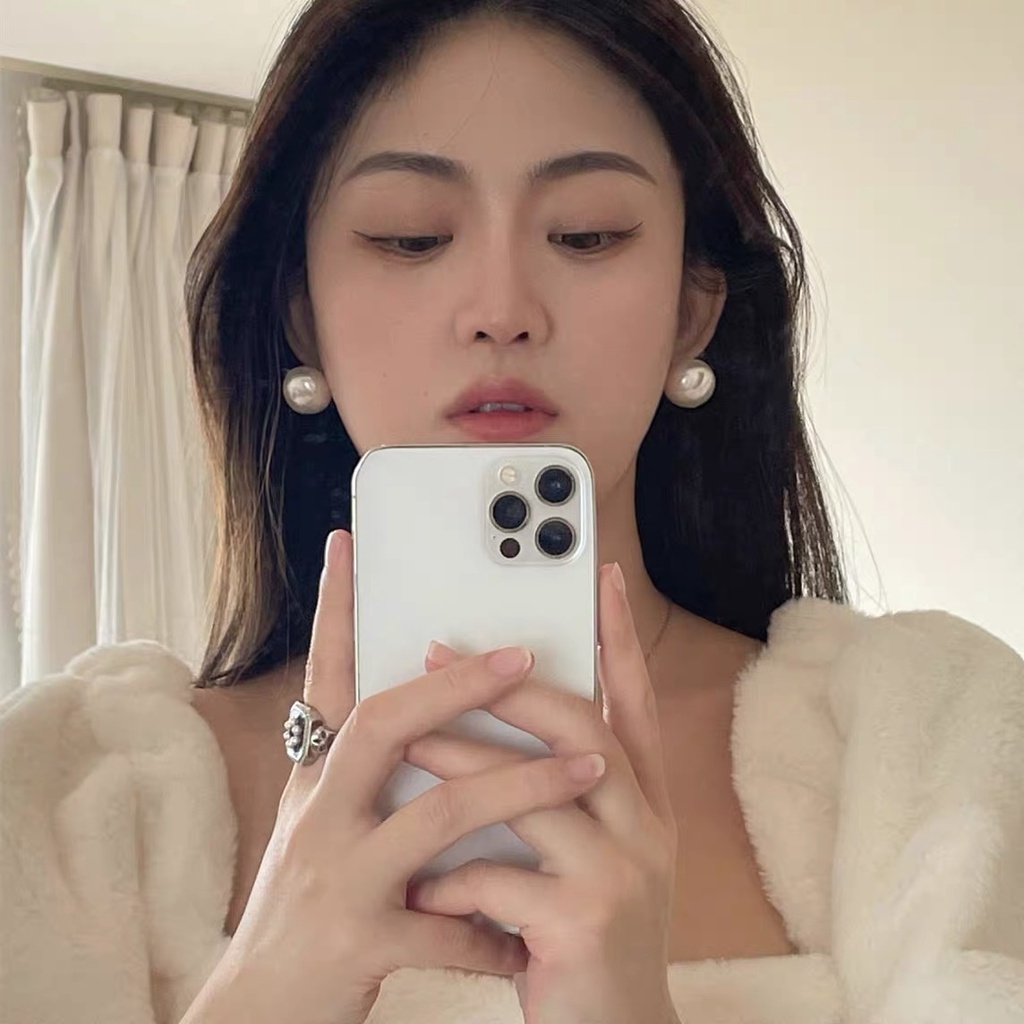 Versi Korea Sederhana Serbaguna Anting Mutiara Elegan Fashion Wanita Anting Aksesoris