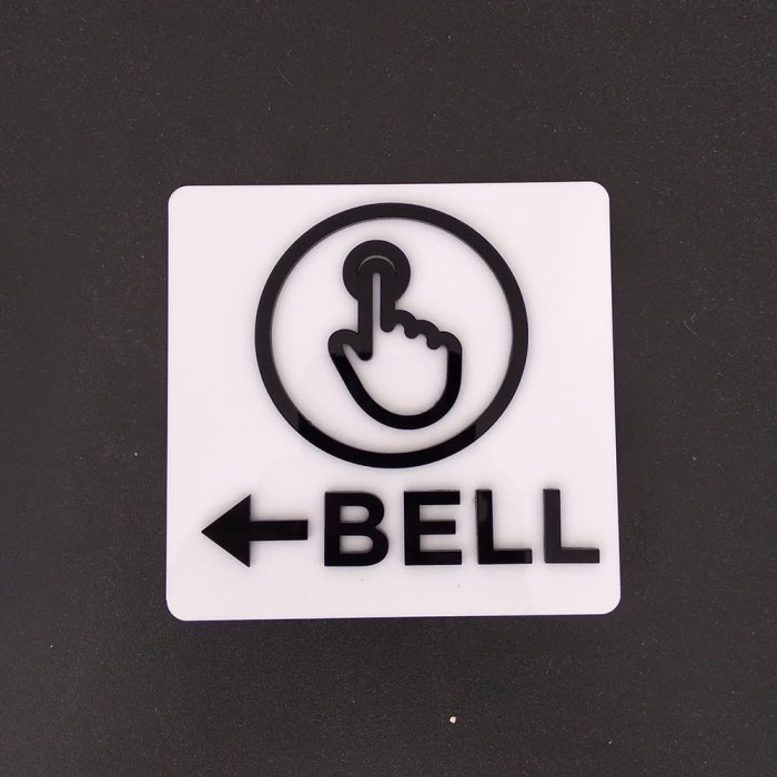 

Sign Board Bell Akrilik Timbul | Sign Acrylic | Acrylic Sign Bell