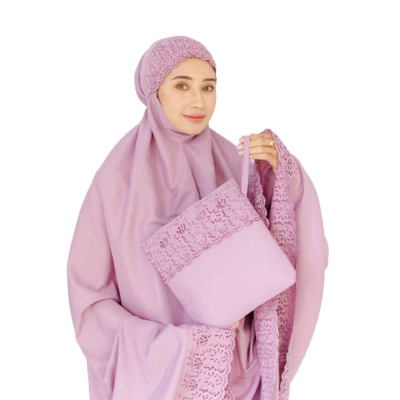 Mukena Katun Dewasa KHODIJAH Katun Premium Bordir By Nazwa