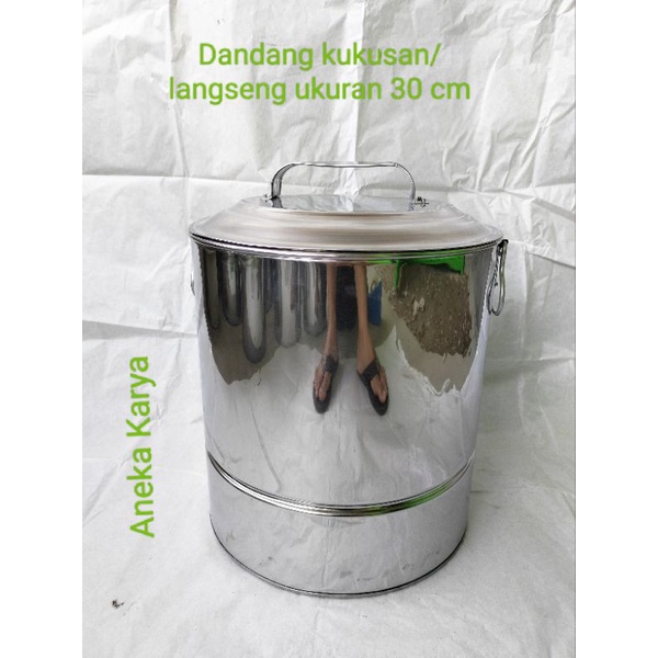 Dandang nasi/langseng ukuran 30 cm stainless steel
