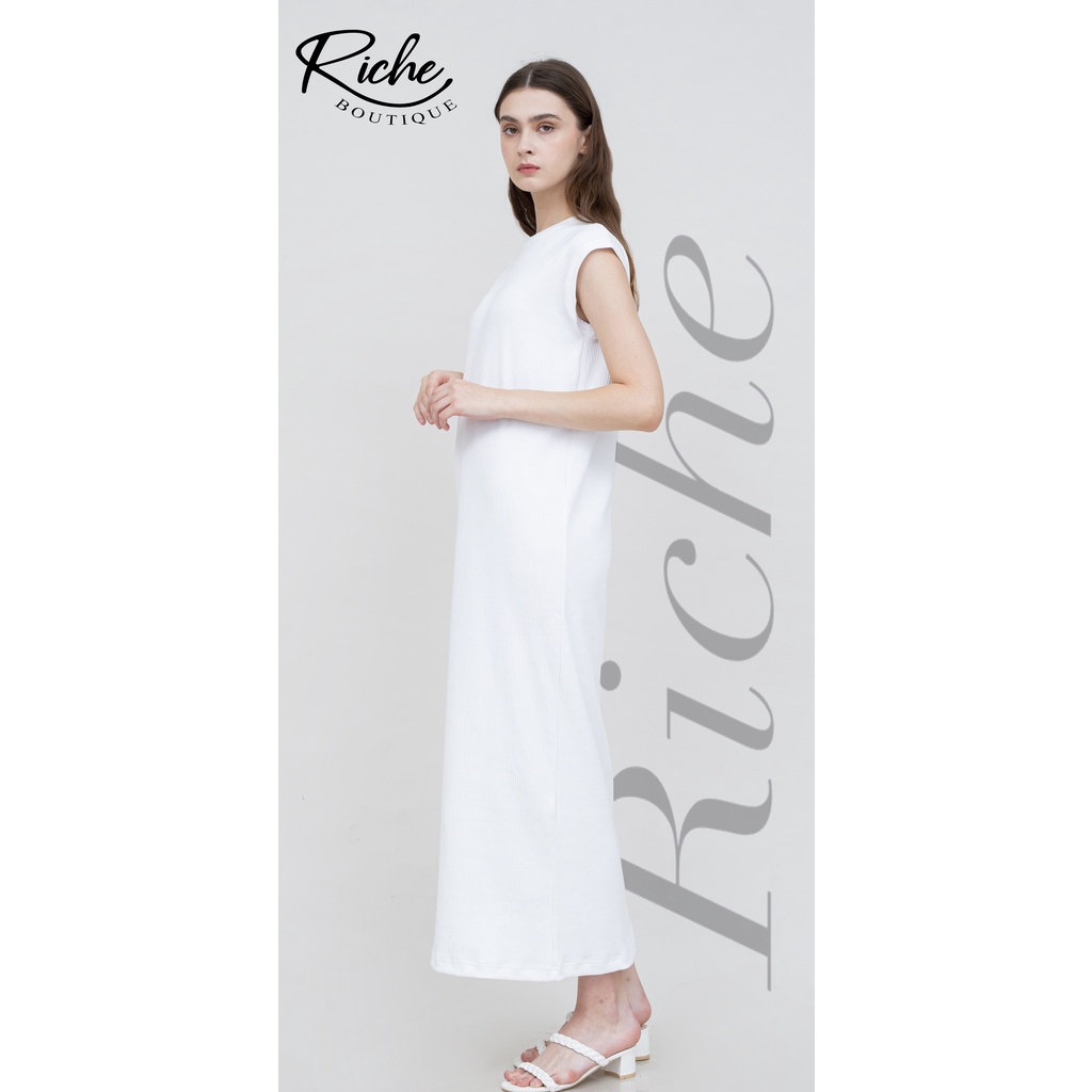 Inner Dress knit Tanpa Lengan by Riche lekmong baju hamil nyaman bahan tebal tidak nerawang adem berkualitas