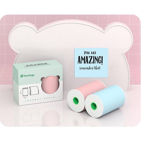 1 Roll 80x50 PeriPage A3 Original Kertas Thermal Kertas struk kasir printer bluetooth thermal resi kertas termal label barcode kertas foto photo 8050 ECER