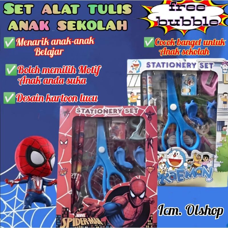 Set Alat Tulis 9 in 1/Set Stationary Alat Tulis Anak⭐ ICM ⭐