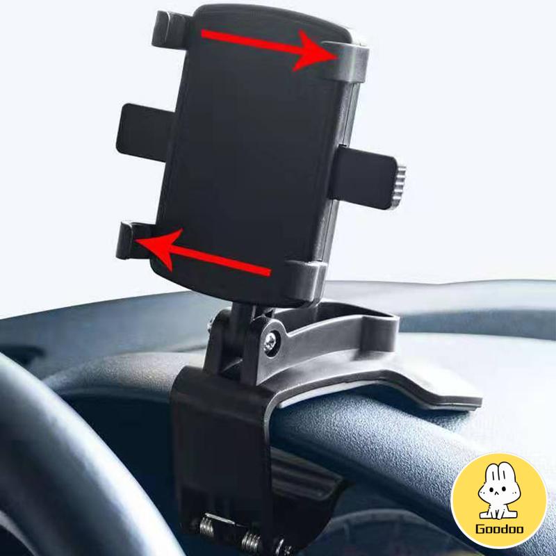 Holder Hp Dashboard Mobile Jepit 360 Degrees 3 In 1 Universal -Doo