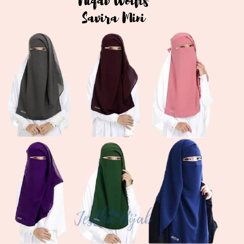 (einh -243) Niqab Cadar Yaman Savira Mini Bahan Wolfis Diamond/ Cadar Bandana Niqab Yaman Panjang 72