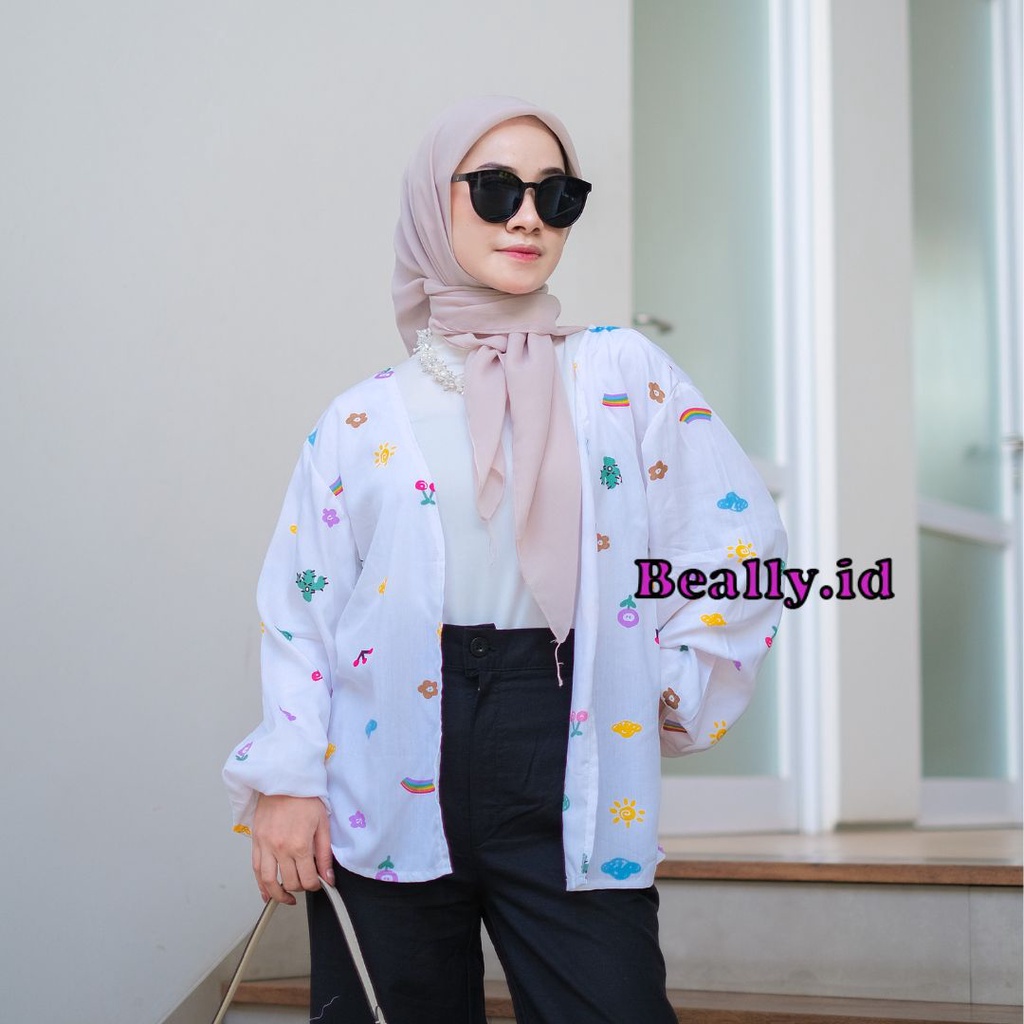 ONESET OUTER KIYOWO LOOSE PANTS | ARABELLA OUTER | ONE SET KIYOWO OUTER LENGAN BALON MOTIF KIMONO | OUTER KOREAN | OUTER KATUN RAYON VISCOSE MOTIF | OUTER WANITA | CARDIGAN MOTIF