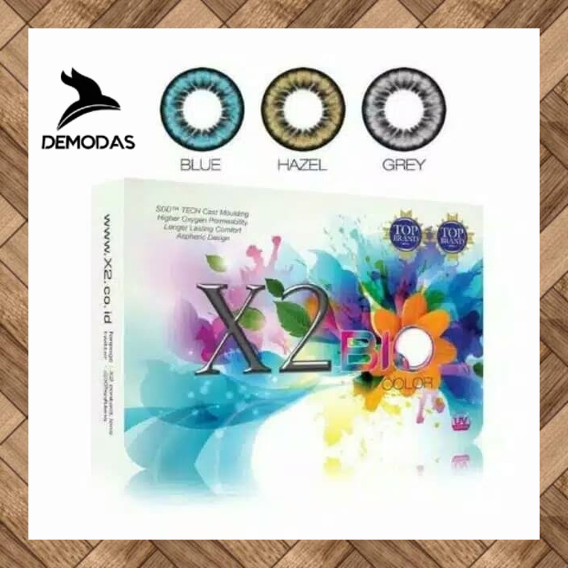 Softlens Bio Colour X2 Gratis Minus Normal Hazel Blue Grey Demodas Glasses Soflen Kontak Lens Lensa Kontak