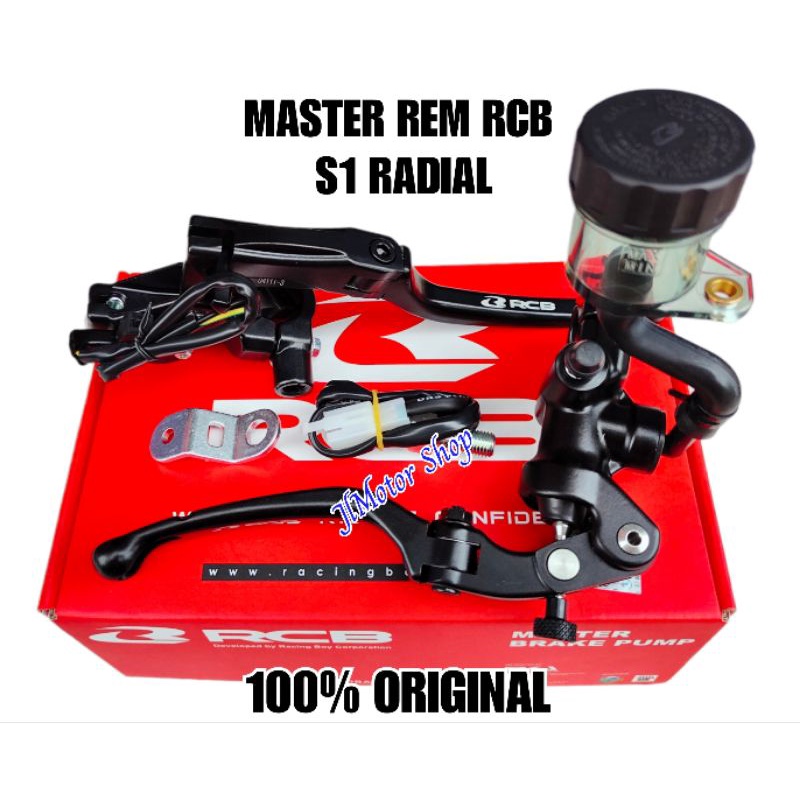 MASTER REM RCB S1 KIRI KANAN WARNA BIRU - MASTER REM KANAN RCB S1 + HANDLE KOPLING S1 RCB FORGED BRAKE PUMP