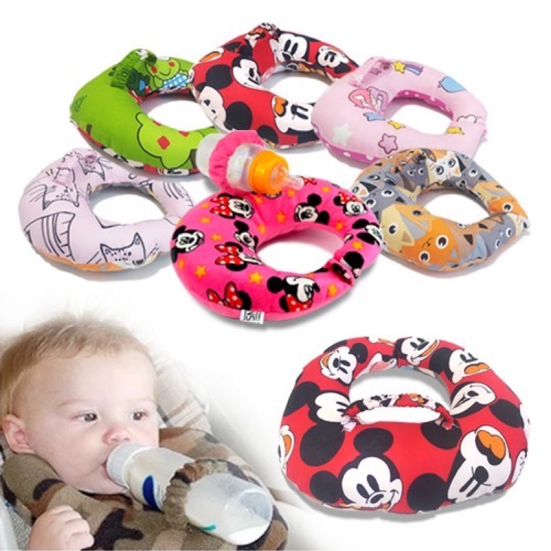 Bottle Holder / Bantal leher bayi untuk menaruh atau penyanggah dot susu