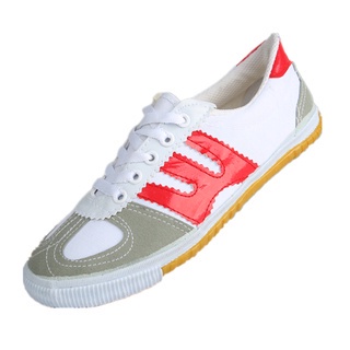 Sneakers Vulcanized White Canvas Shoes Unisex  Flat Leather Side Stripe Sepatu Bermotif Garis Sisi 5259 (35-42)