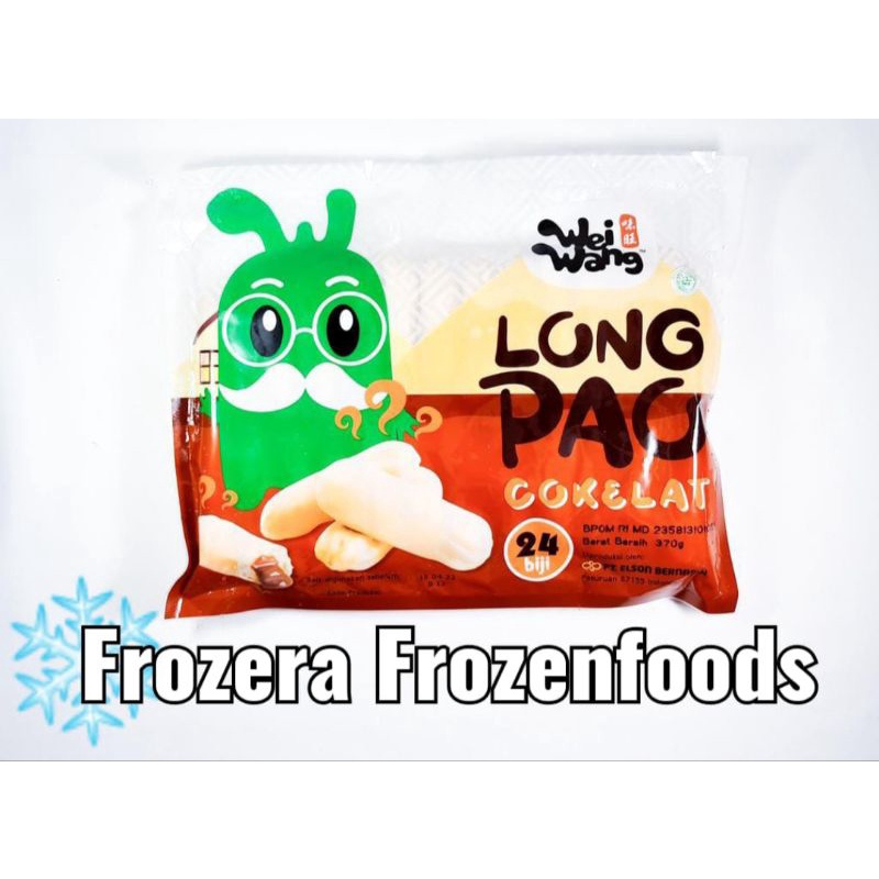 

❄LANGSUNG KIRIM❄ WEI WANG Long Pao Isi Coklat Isi 24 Biji / Frozenfoods Murah