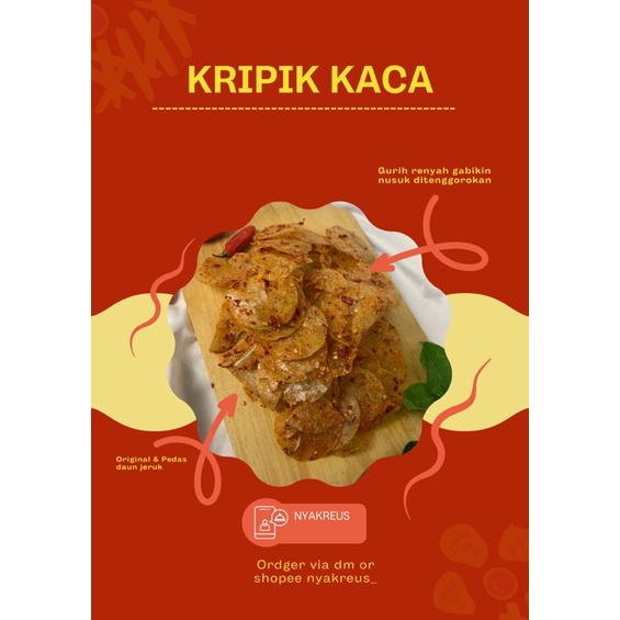 

KRIPIK KACA KRIPCA DAUN JERUK PEDAS RENYAH