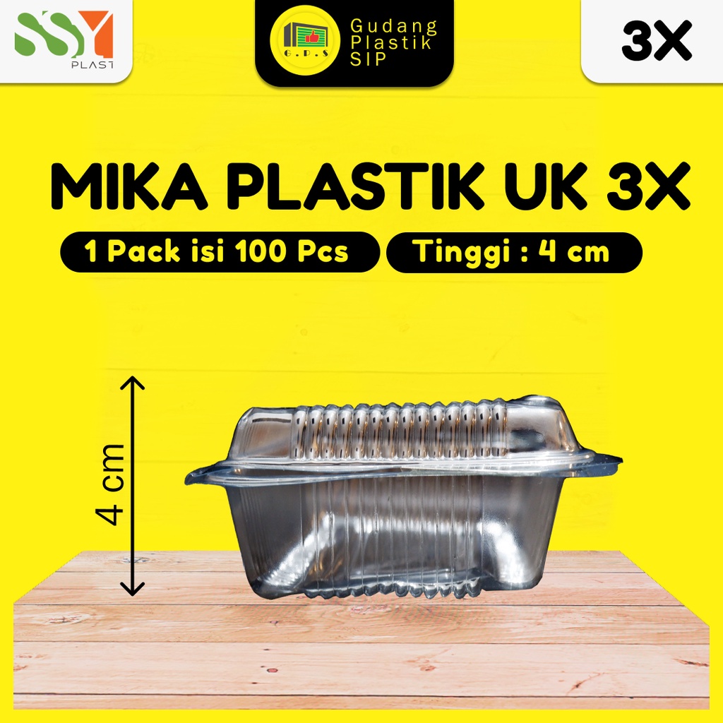 Mika Kue UK 3X Bening isi 100 / Food Grade