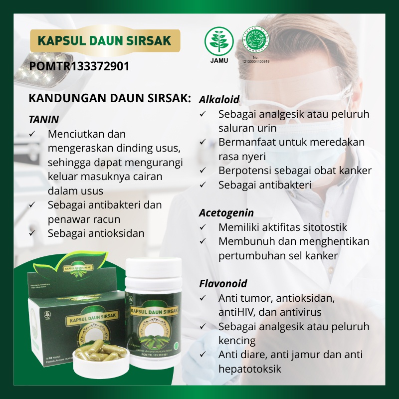 Daun Sirsak Naturafit / Ekstrak Daun Sirsak Menjaga Daya Tahan Tubuh - 100% Herbal