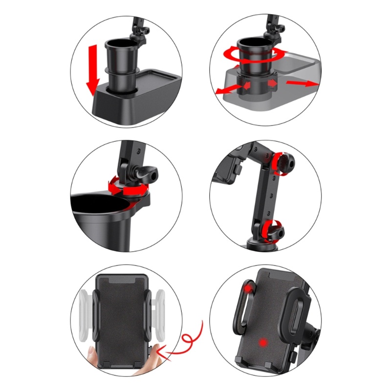 Zzz 2 in 1 Stand Holder Botol Minum / Handphone Universal Multifungsi Adjustable Untuk Mobil