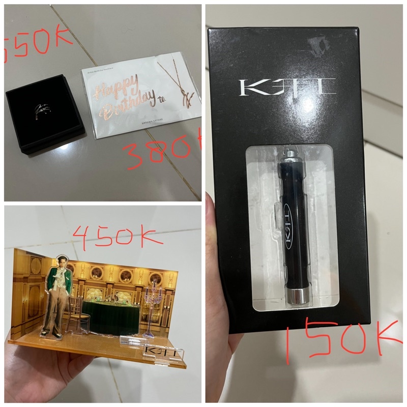 EXO KAI GOODS BIRTHDAY NECKLACE, SM artist signature keyring, projection keyring (prokey), MV KIT