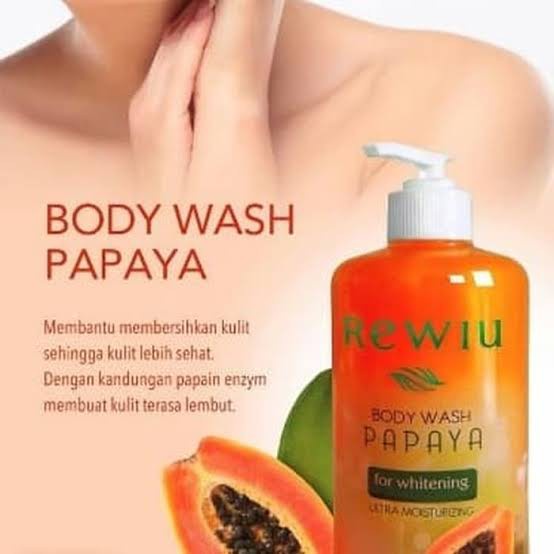 Sabun Dolphin Pepaya Milk Lemon / Sabun Cair Pemutih Badan Permanen Net. 500 ML