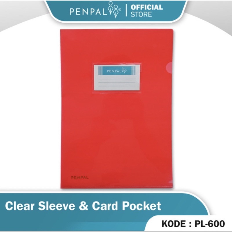 

penpal clear sleeve & card pocket map L PL-600 ( 5 pcs )