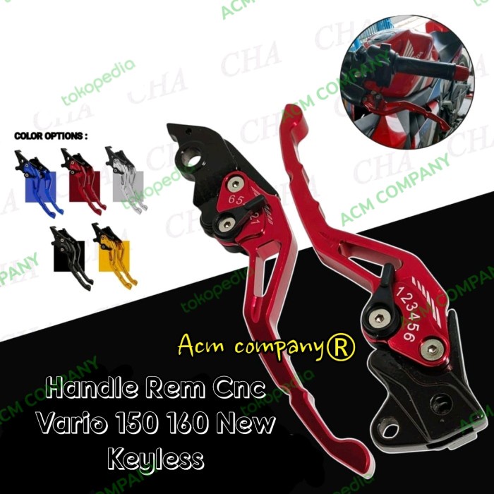 Handel Handel Rem Set Cnc Honda Vario 150 160 New Keyless ( Sepasang )