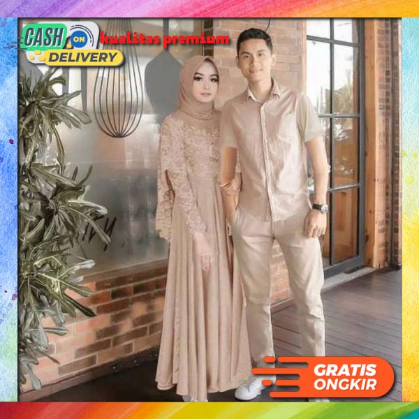 Kopel Dres Kondangan Premium Bj Kondangan Import Set Baju Couple Pasangan Murah Bsju Copel Muslim Be