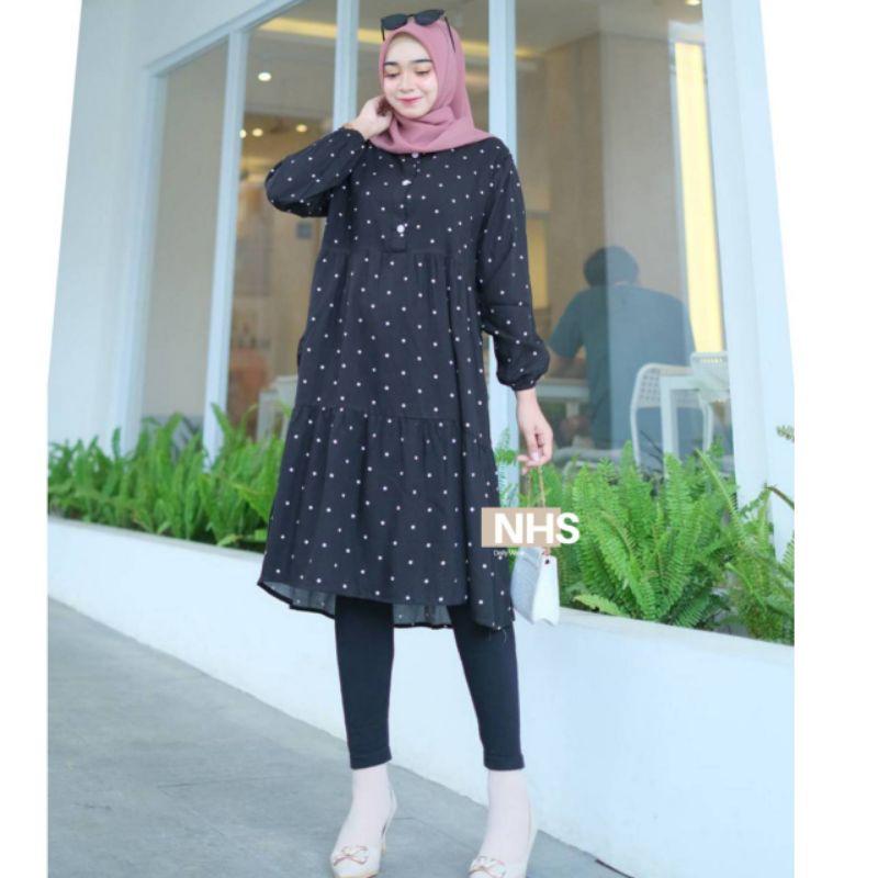 WIZA TUNIK MOTIF POLKA SIZE L-XXXL