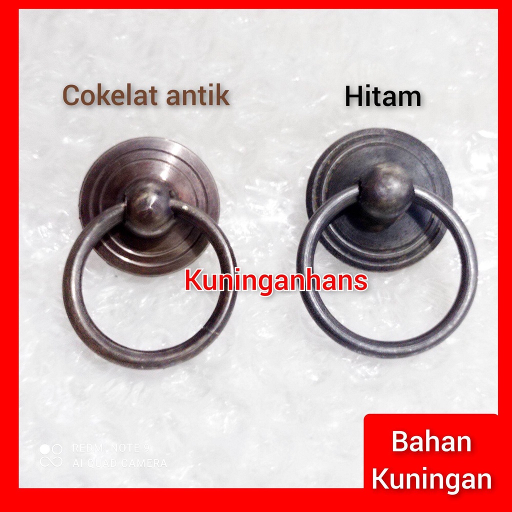 Tarikan laci D 3 cm ring 3,5 cm / handle ring tarikan laci antik klasik kuno