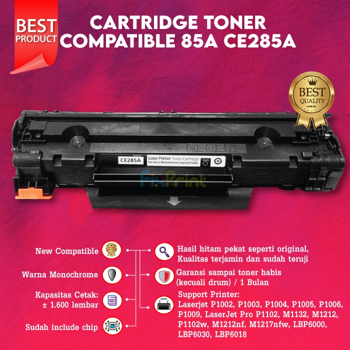 Cartridge Toner 85A CE285A Compatible Printer Laserjet LBP-6030 LBP 6030 LBP6030 Monochrome