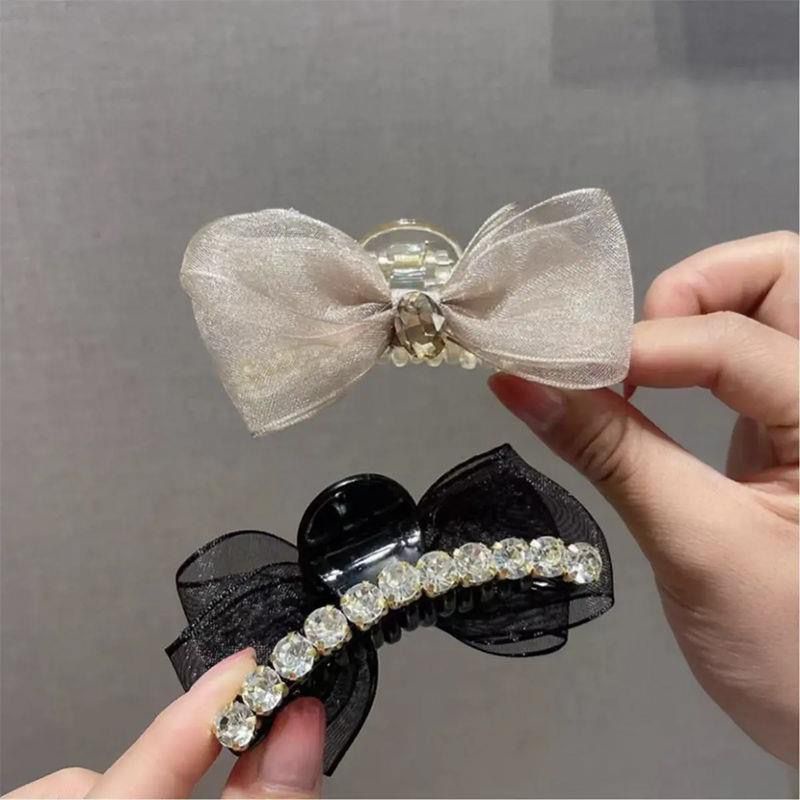 Jepit Rambut Wanita Bentuk Pita Manik Mini Permata Import Anugrah@Store