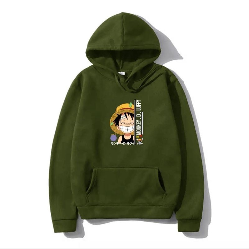 COD/DS/SWEATER HOODIE LUFFY NYENGIR size (M-L-XL-XXL)