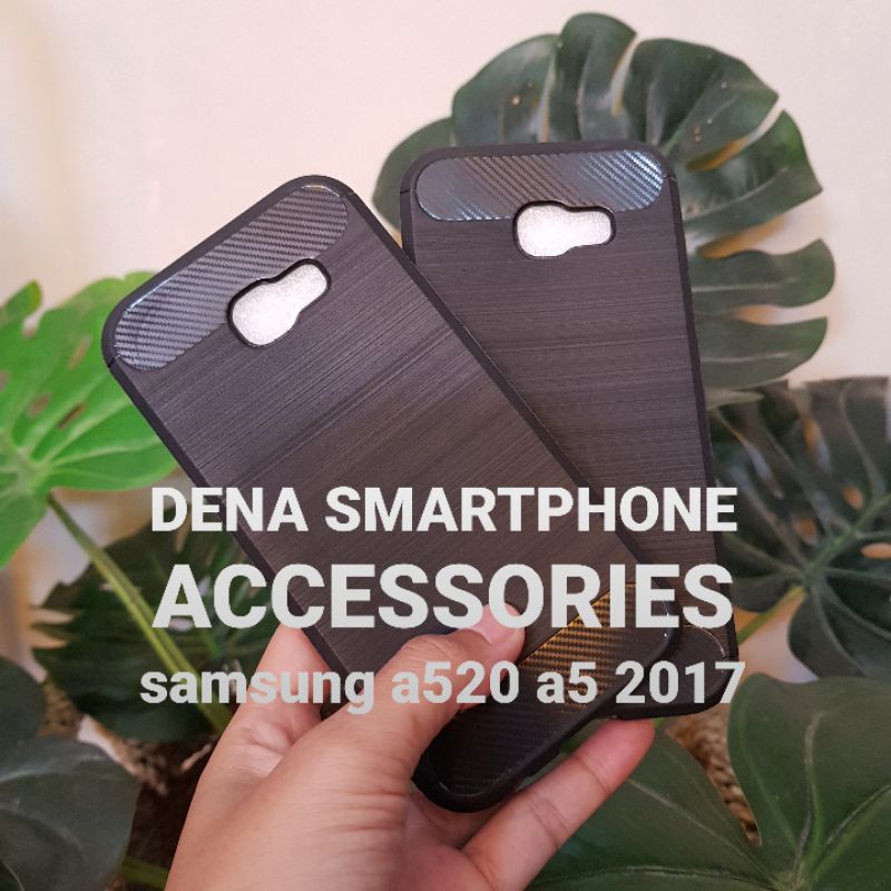 Soft Case Silikon Rugged Karbon Samsung A5 2017 A520