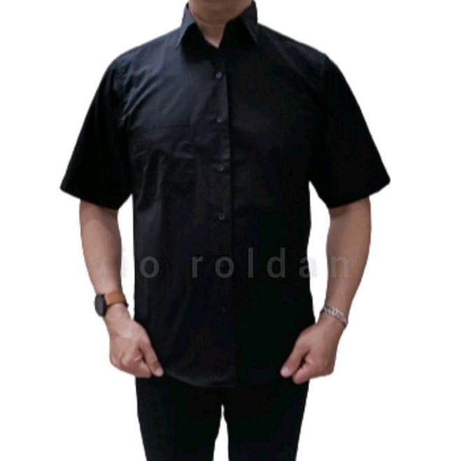 BISA COD Kemeja Polos Lengan Pendek Polos Hitam  Kemeja Putih Kemeja Katun Kemeja Kerja Kemeja Formal Kemeja Pria