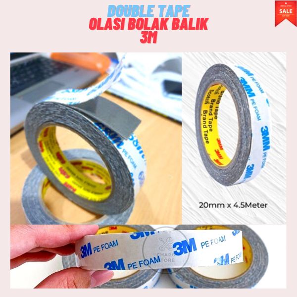 

⚡BEST SELLER⚡3M isolasi bolak balik double tape 3M dobel tape 3M solasi bolak balik 3M/ANEKA DOUBLE TAPE SUPER/ISOLASI BENING 2 SISI SUPER KUAT TANPA BEKAS/Isolasi Double tape / Dobel tape/Double Tape 3M serbaguna dengan bahan foam/Melekat sangat kuat dan