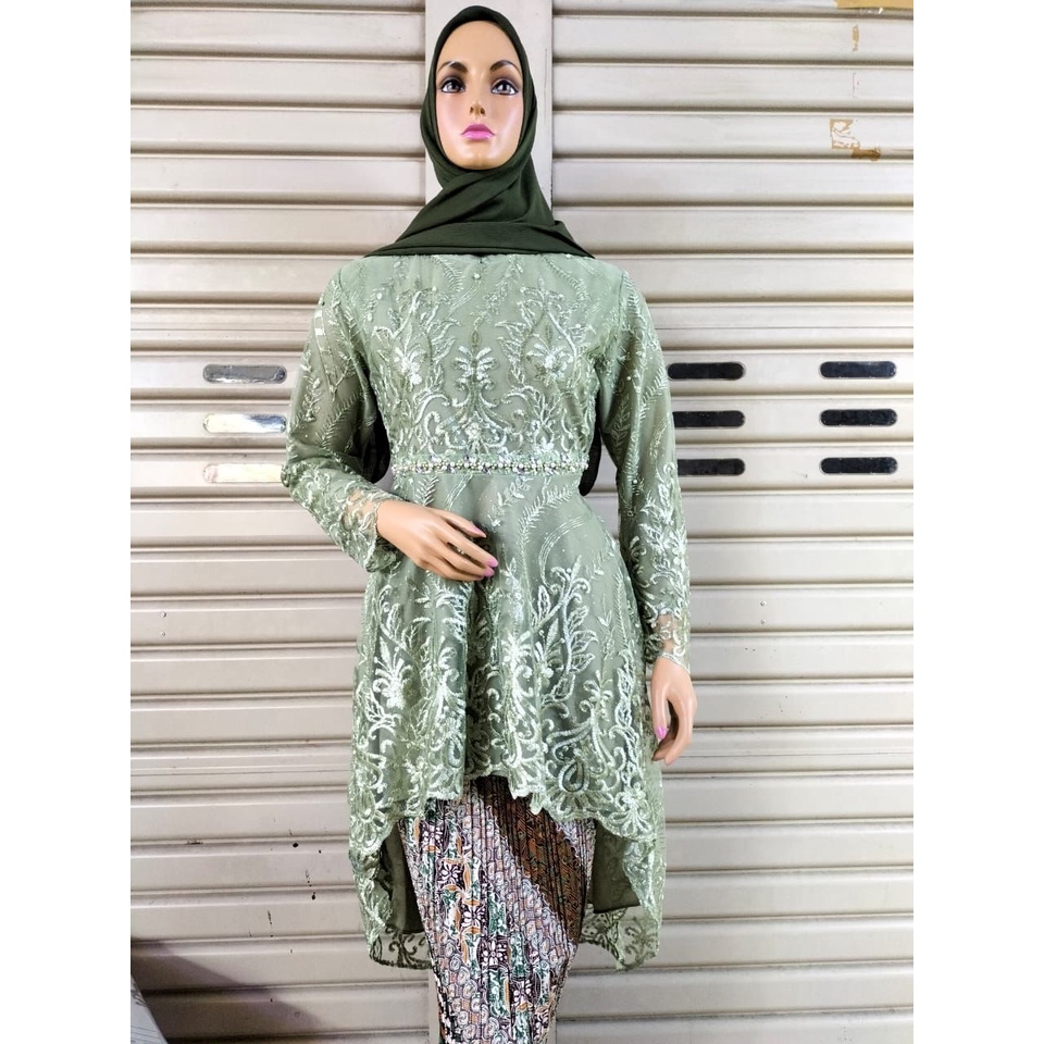 Atasan Kebaya Tunik Lesty  Modern / Kebaya Wisuda / Kebaya Modern Brukat Lamaran