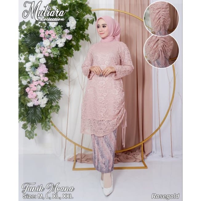 Setelan kebaya tunik mouna//kebaya brokat wisuda//kebaya modern//kebya muslim