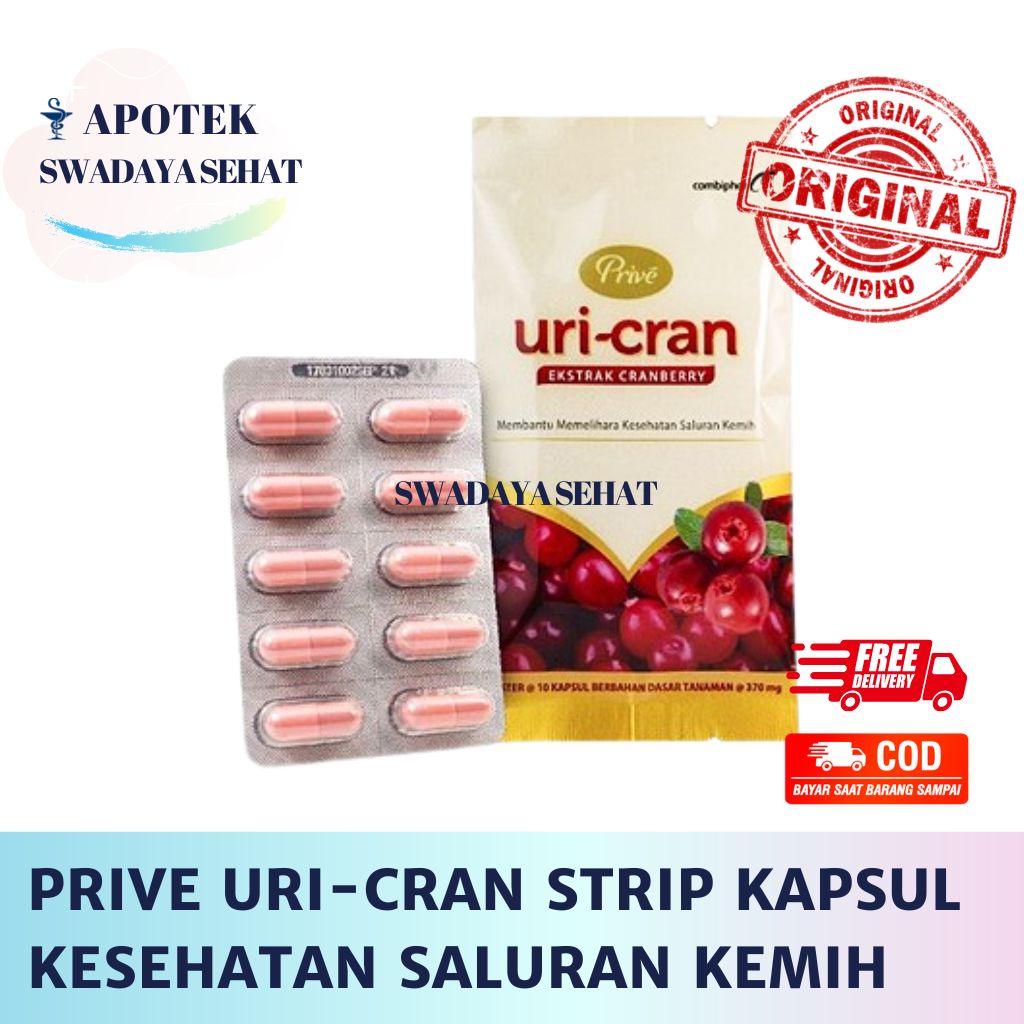 PRIVE URICRAN Strip Kapsul - Membantu Kesehatan Saluran Kemih ISK Infeksi Kencing Uri-cran