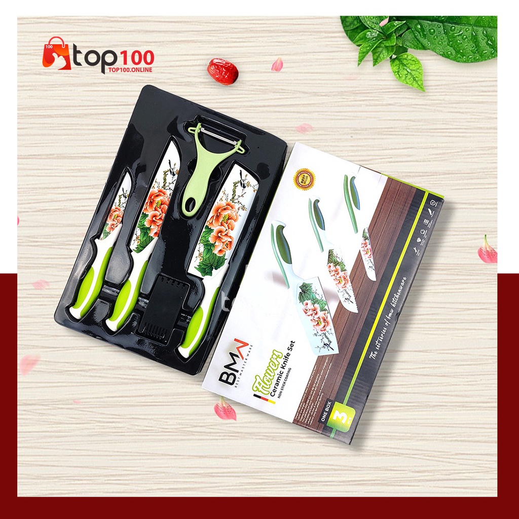 Top100 - Pisau Dapur Set Motif Bunga 5 Pcs Pisau Dapur Flower Kitchen Knife Pisau Dapur Tajam 5in1 P